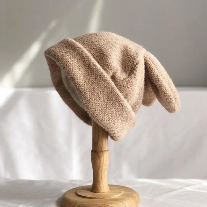 Bunny Ears Cozy Cashmere Hat Clothing and Accessories by The Kawaii Shoppu | The Kawaii Shoppu