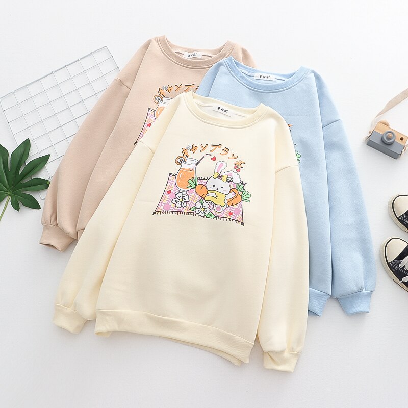 Bunny Picnic Kawaii Sweater Clothing and Accessories by The Kawaii Shoppu | The Kawaii Shoppu