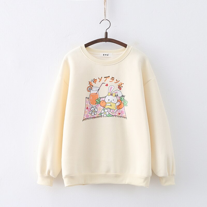 Bunny Picnic Kawaii Sweater Clothing and Accessories by The Kawaii Shoppu | The Kawaii Shoppu