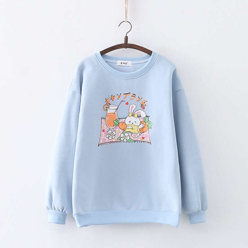 Bunny Picnic Kawaii Sweater Clothing and Accessories by The Kawaii Shoppu | The Kawaii Shoppu