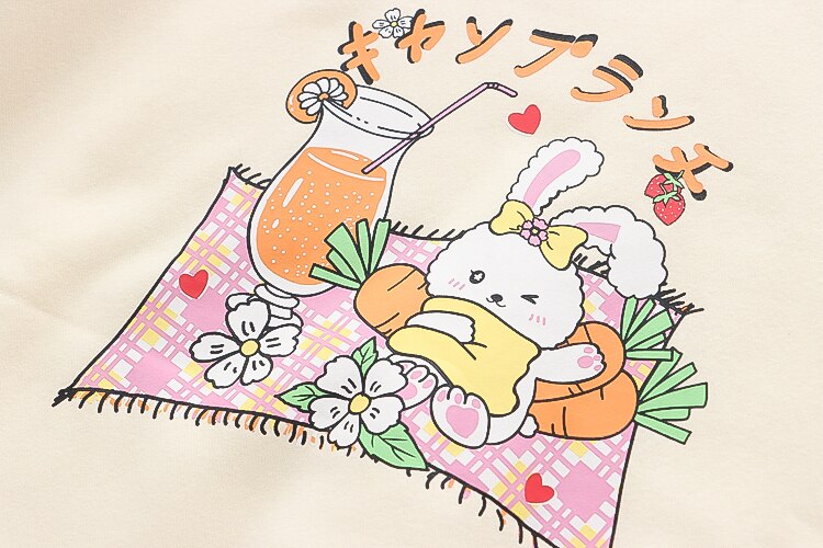 Bunny Picnic Kawaii Sweater Clothing and Accessories by The Kawaii Shoppu | The Kawaii Shoppu