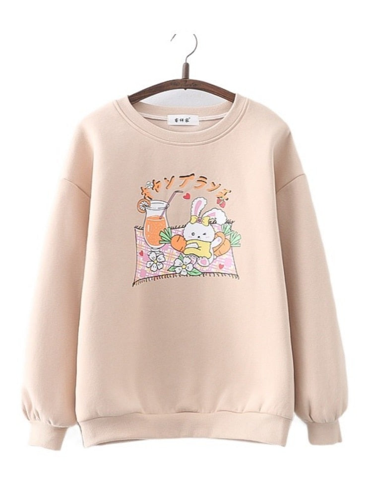 Bunny Picnic Kawaii Sweater Clothing and Accessories by The Kawaii Shoppu | The Kawaii Shoppu