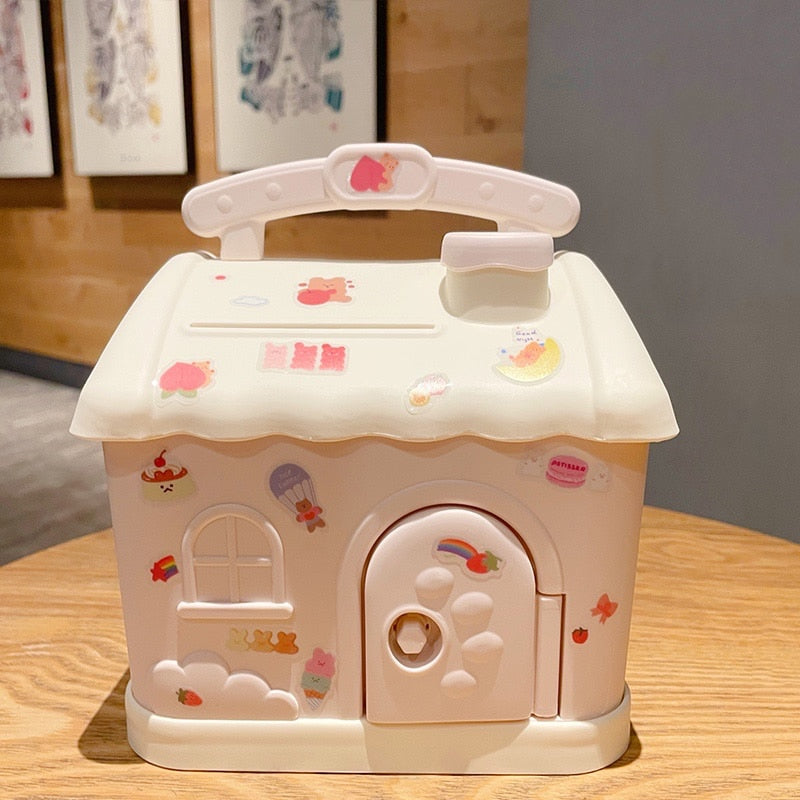 Candy Cute House Piggy Bank Money Box Pink D Home Decor by The Kawaii Shoppu | The Kawaii Shoppu