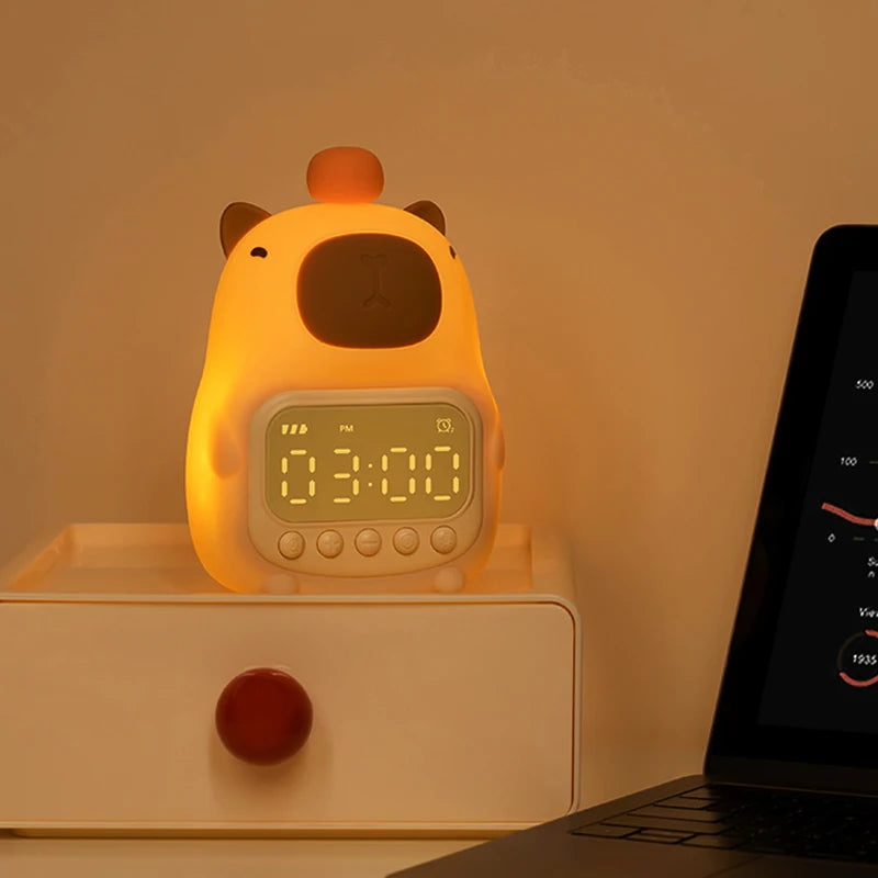 Capybara Night Light Alarm Clock Capybara Night Light Electrical by The Kawaii Shoppu | The Kawaii Shoppu