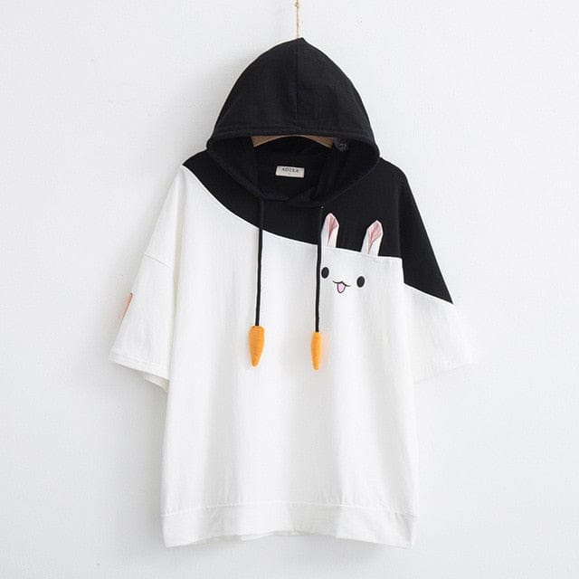 Carrot Bun Bun Kawaii Hoody Tee White L Fashion The Kawaii Shoppu