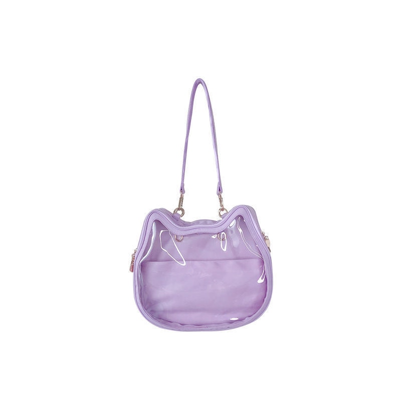 Cat Face Transparent Ita Bag Bag by The Kawaii Shoppu | The Kawaii Shoppu