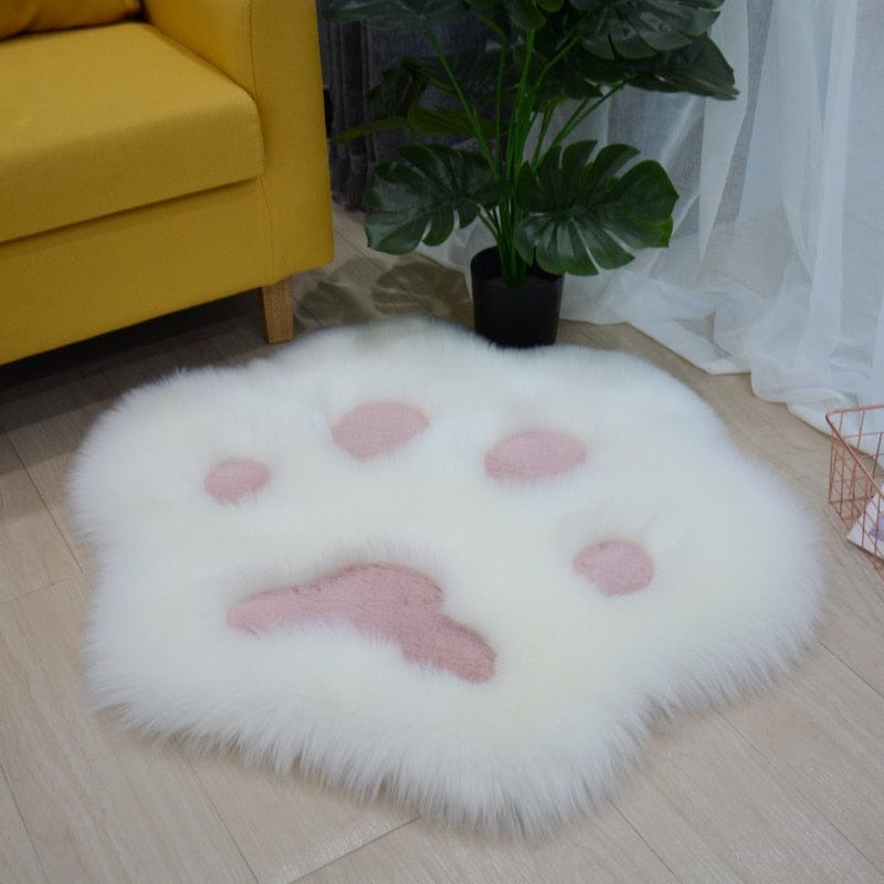 Cat Paw Fluffy Carpet Rug null The Kawaii Shoppu