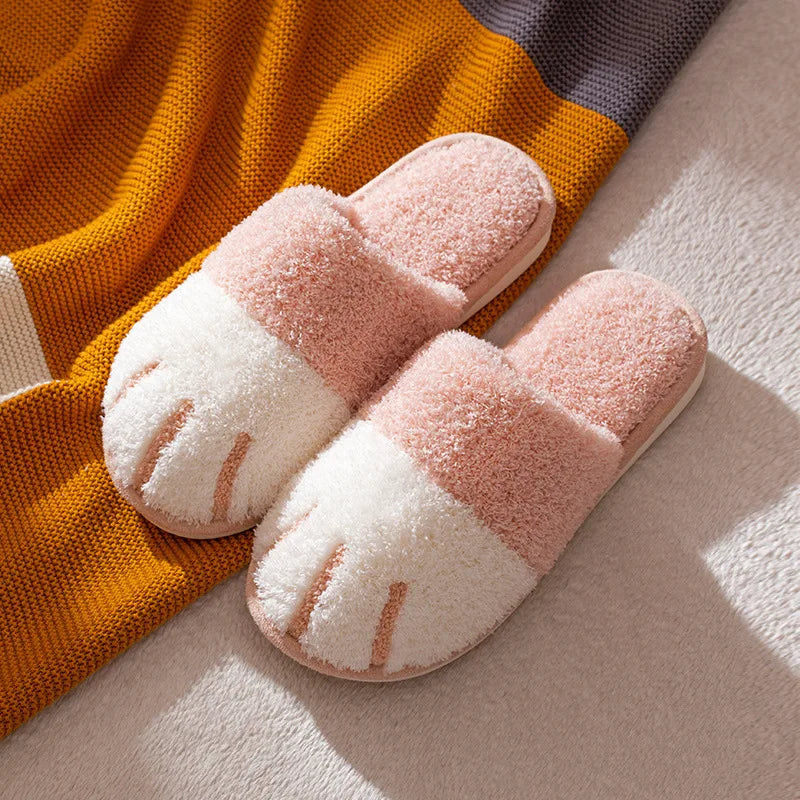 Cat Paw House Shoe Fluffy Slippers Clothing and Accessories by The Kawaii Shoppu | The Kawaii Shoppu