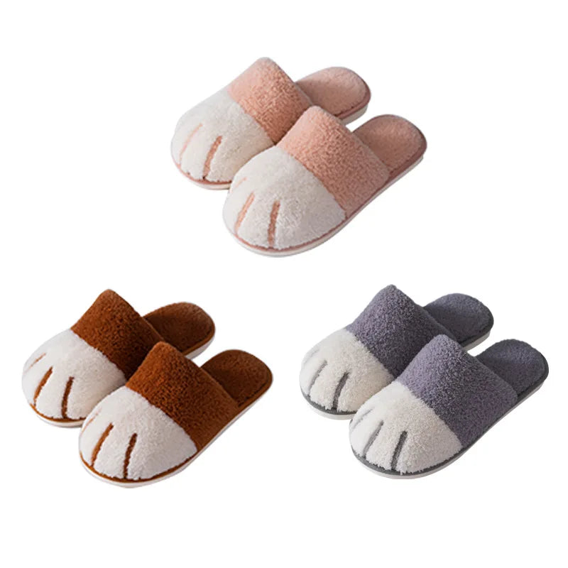 Cat Paw House Shoe Fluffy Slippers Clothing and Accessories by The Kawaii Shoppu | The Kawaii Shoppu