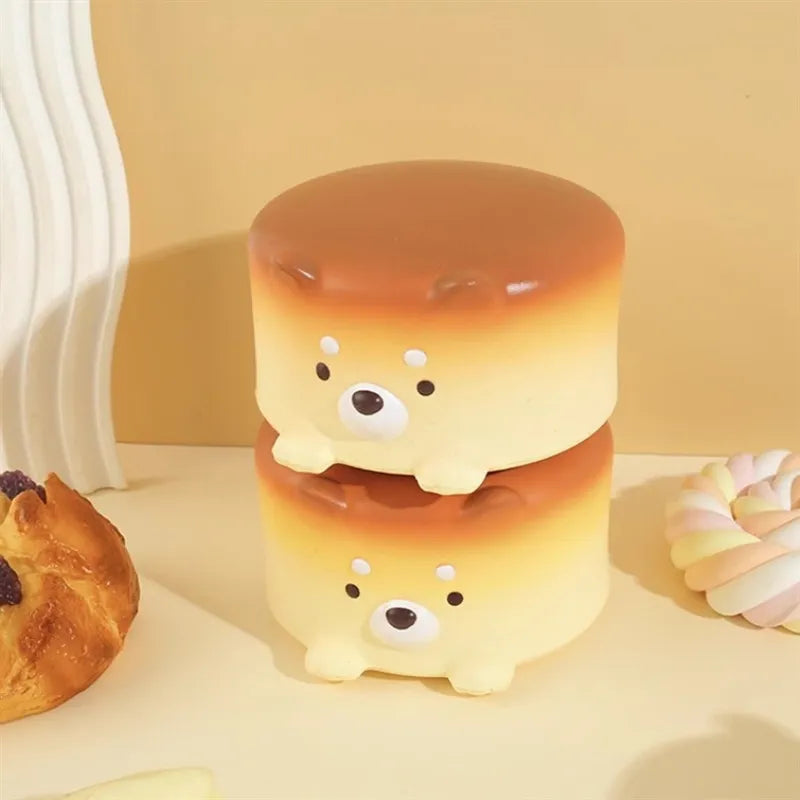 Cheese Puppy Cake Slow Rising Squishie Pan Puppy Squishie Toy by The Kawaii Shoppu | The Kawaii Shoppu