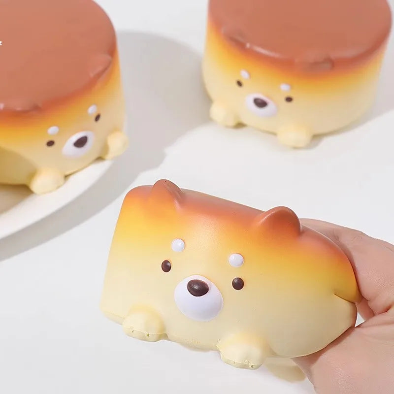Cheese Puppy Cake Slow Rising Squishie Pan Puppy Squishie Toy by The Kawaii Shoppu | The Kawaii Shoppu