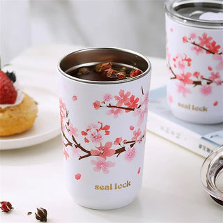 Cherry Blossom Stainless Steel Thermal Mug