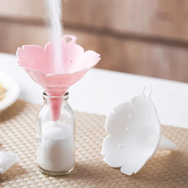 New 2Pcs/Set Sakura Flower Shape Liquid Funnels 2Pcs Home & Kitchen by The Kawaii Shoppu | The Kawaii Shoppu