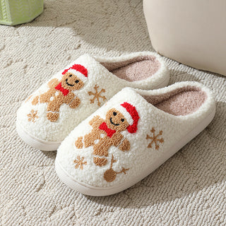 Christmas Plush Slippers – Warm Winter Indoor Home Shoes