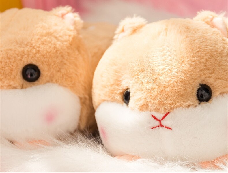 Chubby Hamster Plush Slippers One size(230-260mm) Shoes by The Kawaii Shoppu | The Kawaii Shoppu