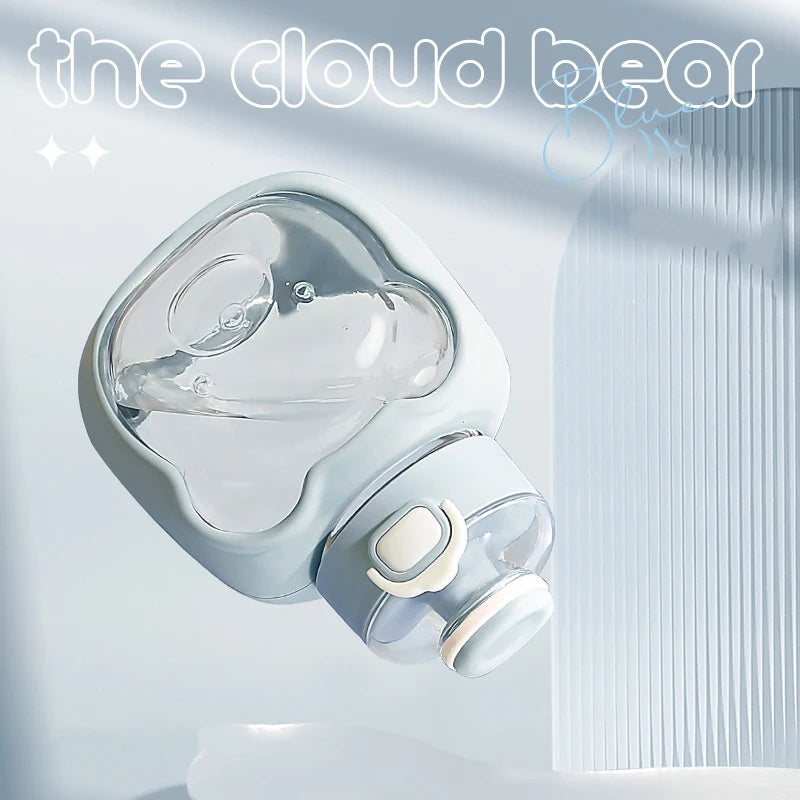 Cloud Bear Cute Plastic 1L Water Bottle 1000ML Bottle by The Kawaii Shoppu | The Kawaii Shoppu