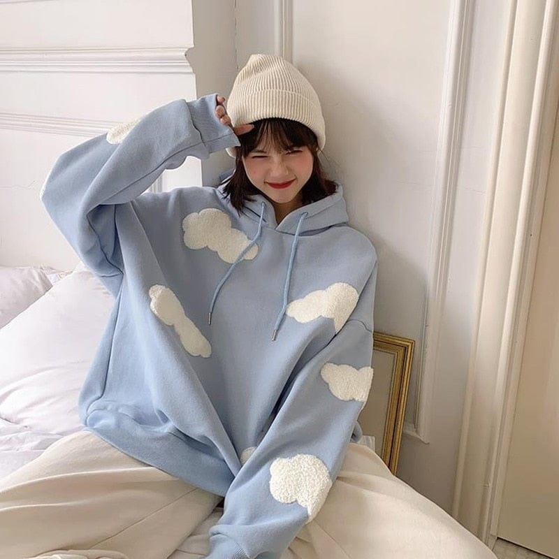 Cloudy Sky Hoodie Clothing and Accessories The Kawaii Shoppu