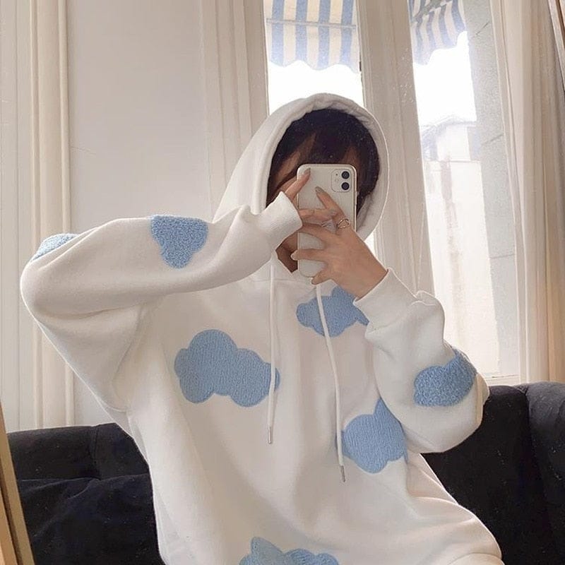 Cloudy Sky Hoodie Clothing and Accessories The Kawaii Shoppu