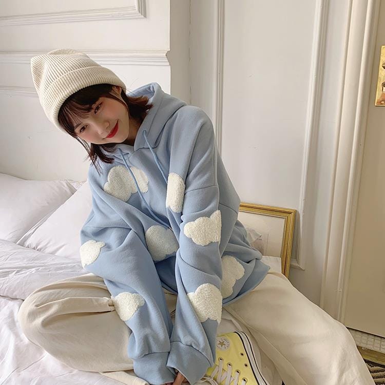 Cloudy Sky Hoodie Clothing and Accessories The Kawaii Shoppu