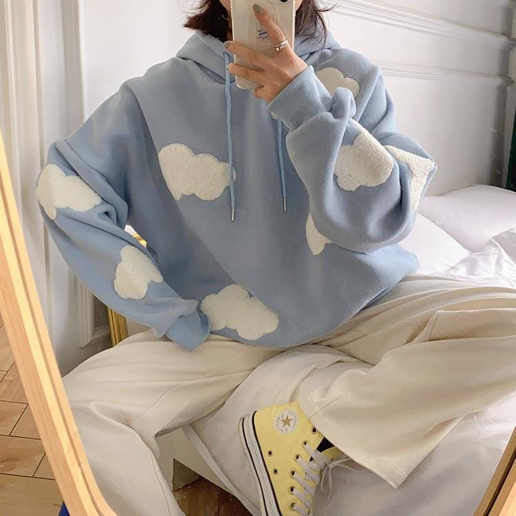 Cloudy Sky Hoodie Clothing and Accessories The Kawaii Shoppu