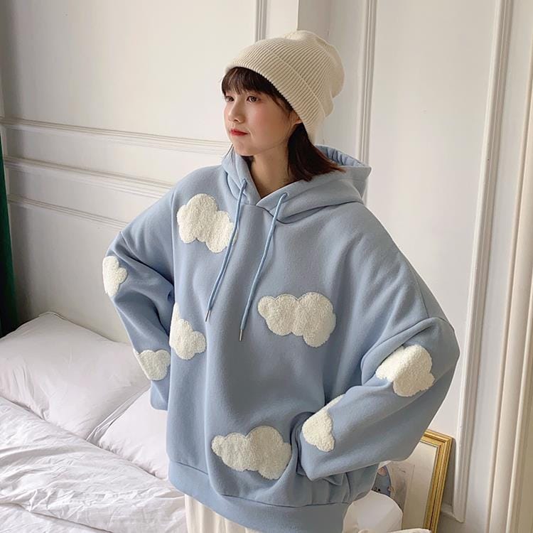 Cloudy Sky Hoodie Clothing and Accessories The Kawaii Shoppu