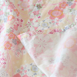 Cotton Cherry Blossom Kimono Robe – Women’s Lightweight Summer Nightgown