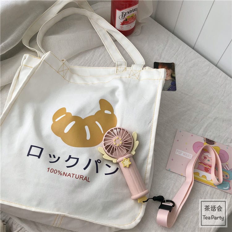 Croissant Tote Shopping Bag Bags The Kawaii Shoppu