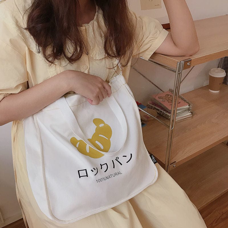 Croissant Tote Shopping Bag Bags The Kawaii Shoppu