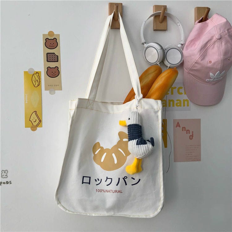 Croissant Tote Shopping Bag Bags The Kawaii Shoppu