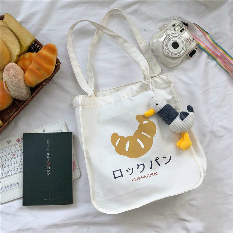 Croissant Tote Shopping Bag Bags The Kawaii Shoppu