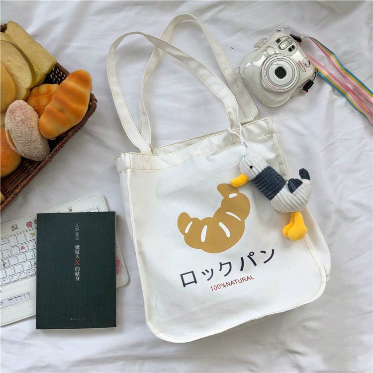 Croissant Tote Shopping Bag Bags The Kawaii Shoppu