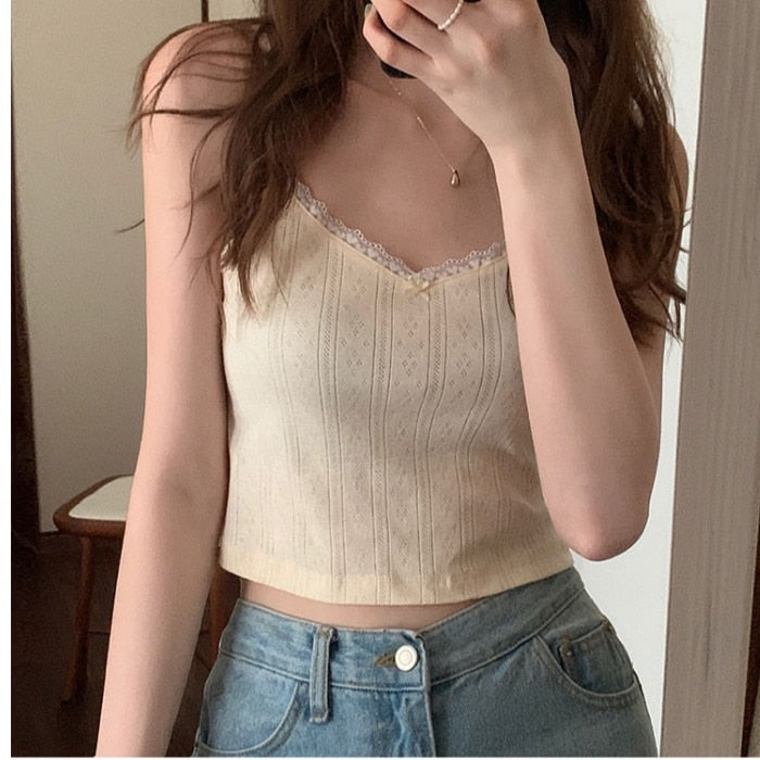 Fun Cami Tops Cute Camis Floral Summer Crop Top – The Kawaii Shoppu