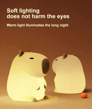 Cute Cartoon Capybara Silicone USB Rechargeable LED Night Light Blue Light by The Kawaii Shoppu | The Kawaii Shoppu