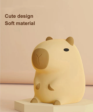Cute Cartoon Capybara Silicone USB Rechargeable LED Night Light Blue Light by The Kawaii Shoppu | The Kawaii Shoppu