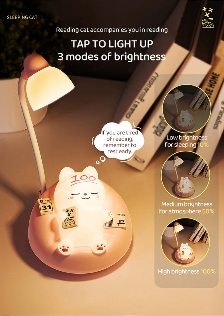 Cute Cat Bedside Night Light Light by The Kawaii Shoppu | The Kawaii Shoppu