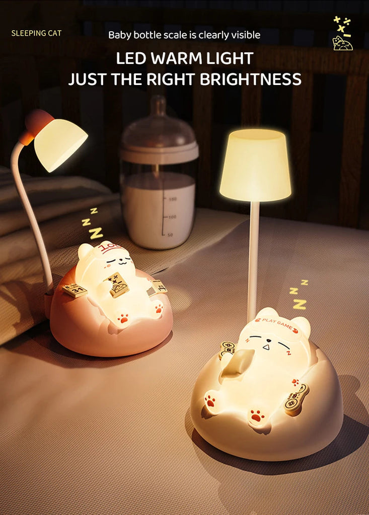 Cute Cat Bedside Night Light Light by The Kawaii Shoppu | The Kawaii Shoppu