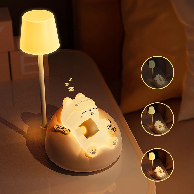 Cute Cat Bedside Night Light Light by The Kawaii Shoppu | The Kawaii Shoppu