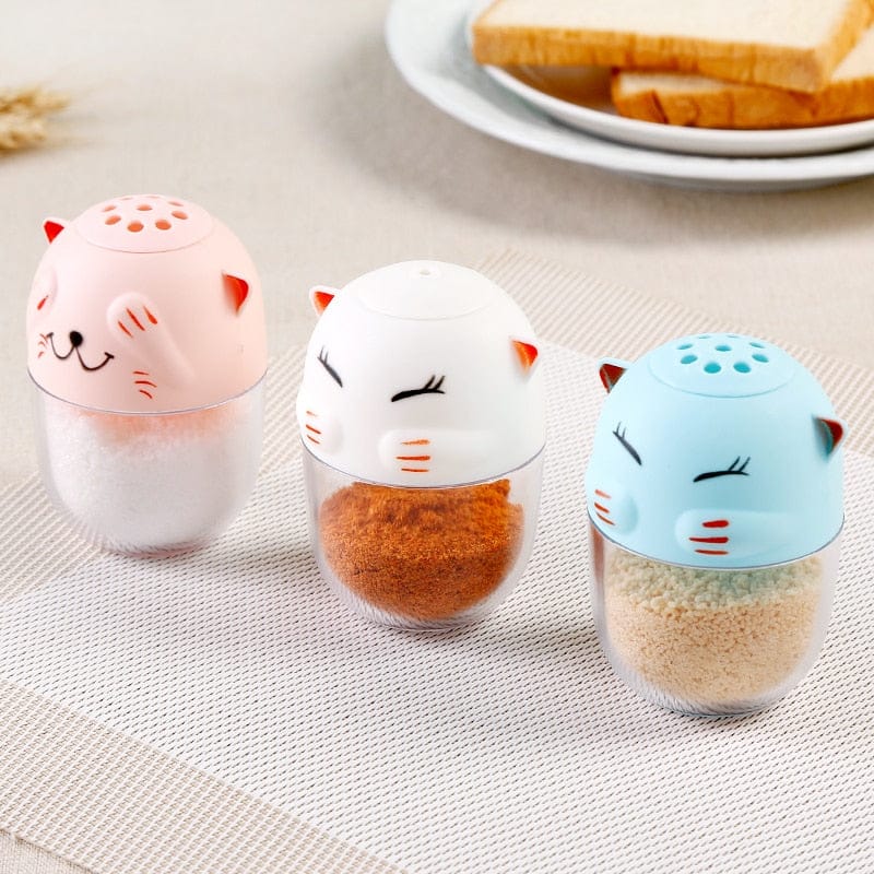 Cute Cat Shape Spice Jar Accessory The Kawaii Shoppu