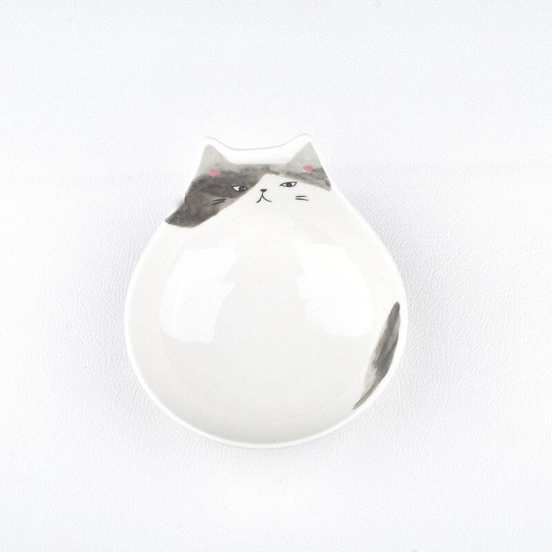 Cute Ceramic Cat Face Rice Bowl 1Pcs sauce dish B Home & Kitchen by The Kawaii Shoppu | The Kawaii Shoppu