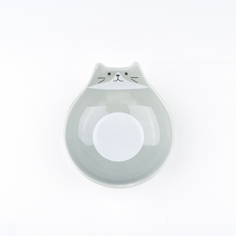 Cute Ceramic Cat Face Rice Bowl 1Pcs sauce dish E Home & Kitchen by The Kawaii Shoppu | The Kawaii Shoppu