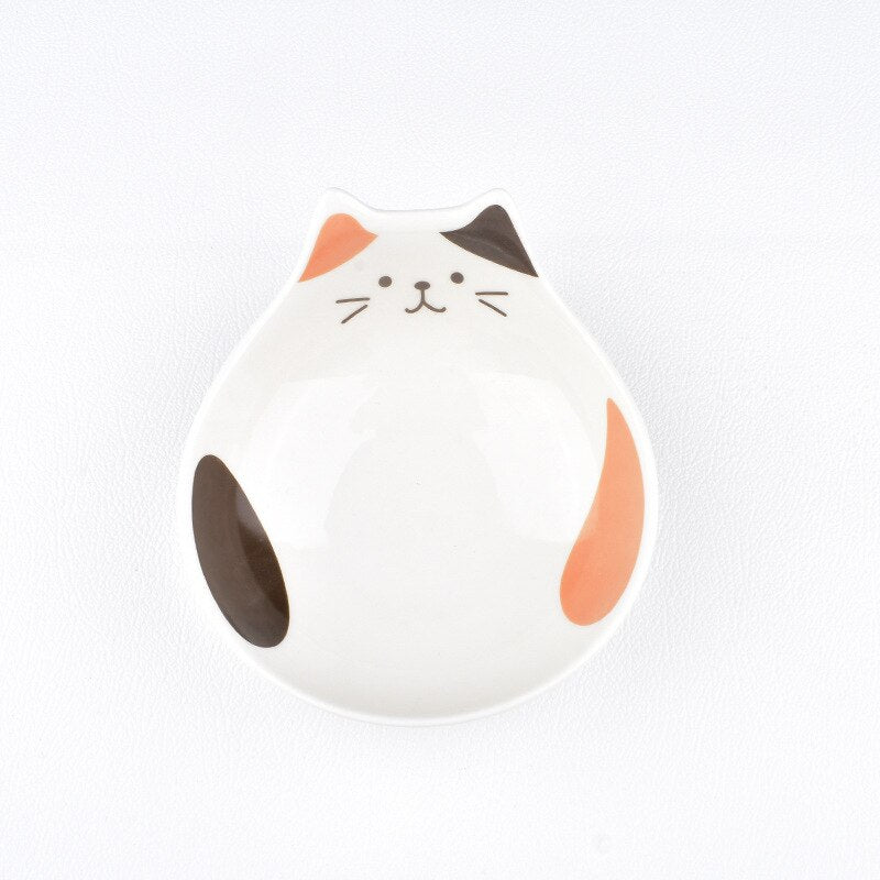 Cute Ceramic Cat Face Rice Bowl 1Pcs sauce dish F Home & Kitchen by The Kawaii Shoppu | The Kawaii Shoppu