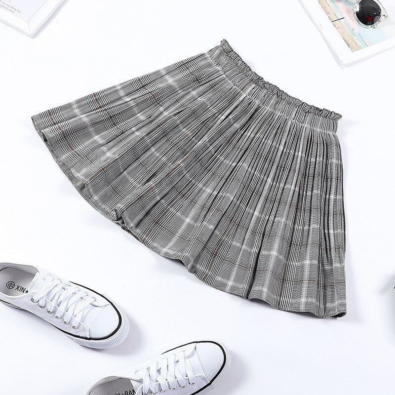 Cute Flow Summer Plaid Kawaii Mini Skirt 1720-QH2 One size Clothing and Accessories by The Kawaii Shoppu | The Kawaii Shoppu