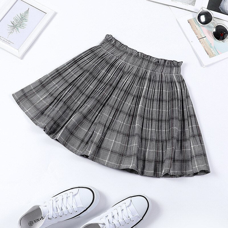 Cute Flow Summer Plaid Kawaii Mini Skirt One size Clothing and Accessories by The Kawaii Shoppu | The Kawaii Shoppu