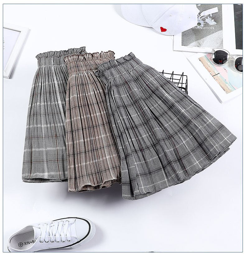 Cute Flow Summer Plaid Kawaii Mini Skirt One size Clothing and Accessories by The Kawaii Shoppu | The Kawaii Shoppu