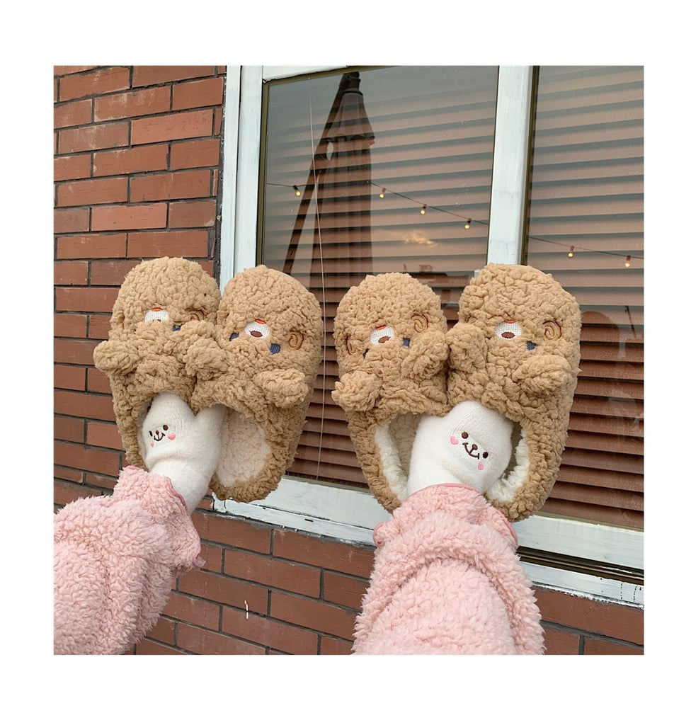 Cute Fluffy Kawaii Slippers Shoes The Kawaii Shoppu