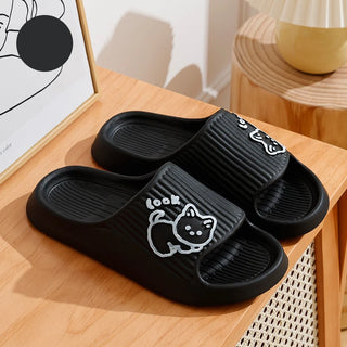Cute Kitten Women's Summer Slippers – Soft Indoor Cloud Slides