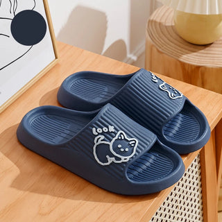 Cute Kitten Women's Summer Slippers – Soft Indoor Cloud Slides