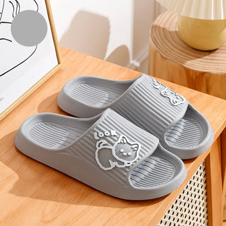Cute Kitten Women's Summer Slippers – Soft Indoor Cloud Slides