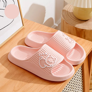 Cute Kitten Women's Summer Slippers – Soft Indoor Cloud Slides