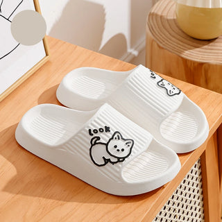 Cute Kitten Women's Summer Slippers – Soft Indoor Cloud Slides